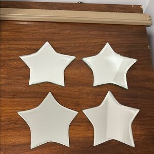 Crate & Barrel Mirror Star Candle Coasters